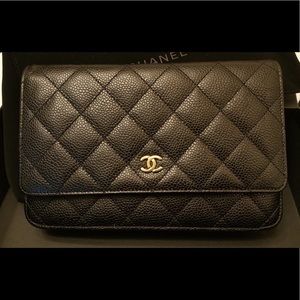 Chanel Wallet on Chain black caviar leather GWH